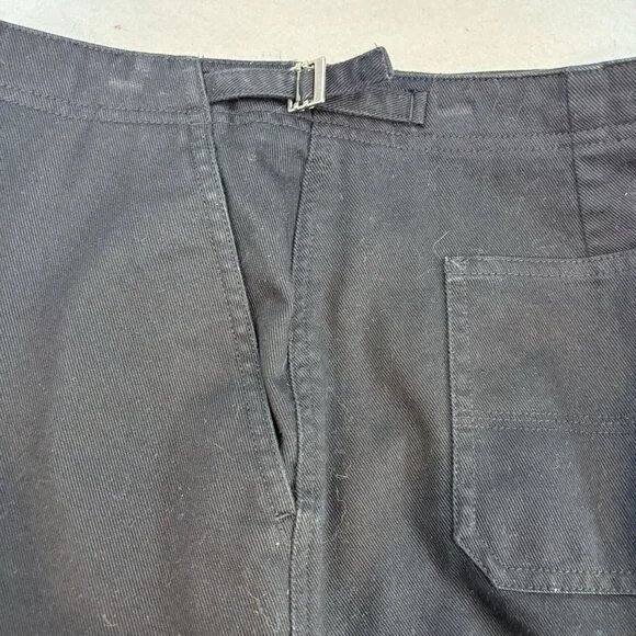 RALPH LAUREN JEANS CO VTG BLACK‎ DENIM BUTTON UP MIDI SKIRT SZ 12 Classic, Retro - Picture 9 of 12